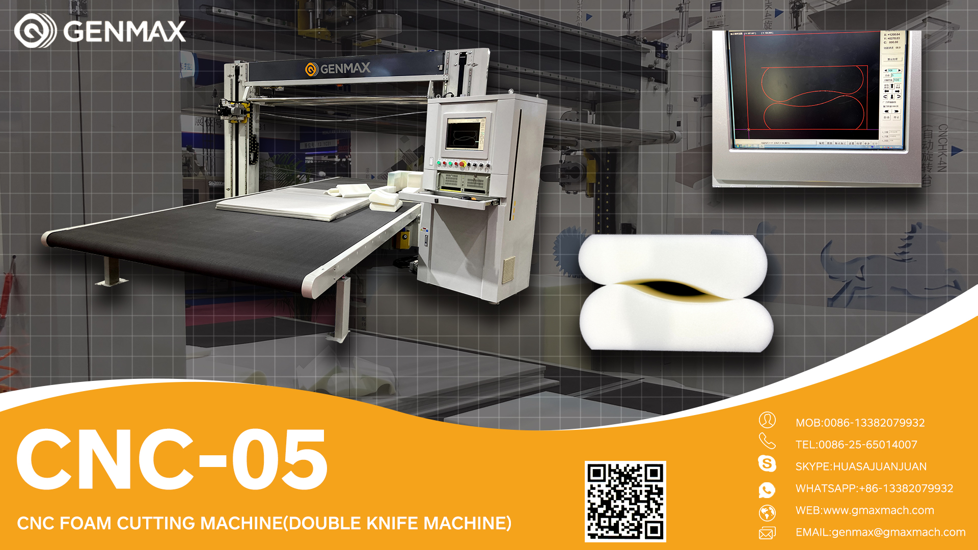 Machine de découpe de mousse CNC05 Machine à double couteau