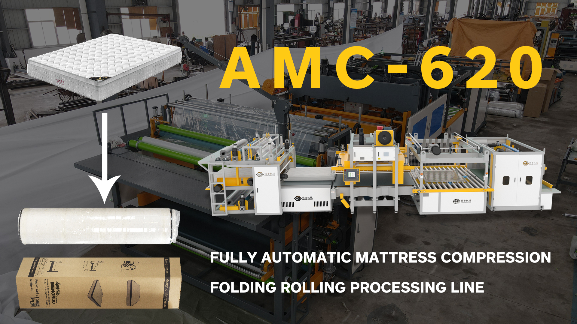 AMC-620 Compresse automatique et ligne d'emballage de matelas roulant sous vide 